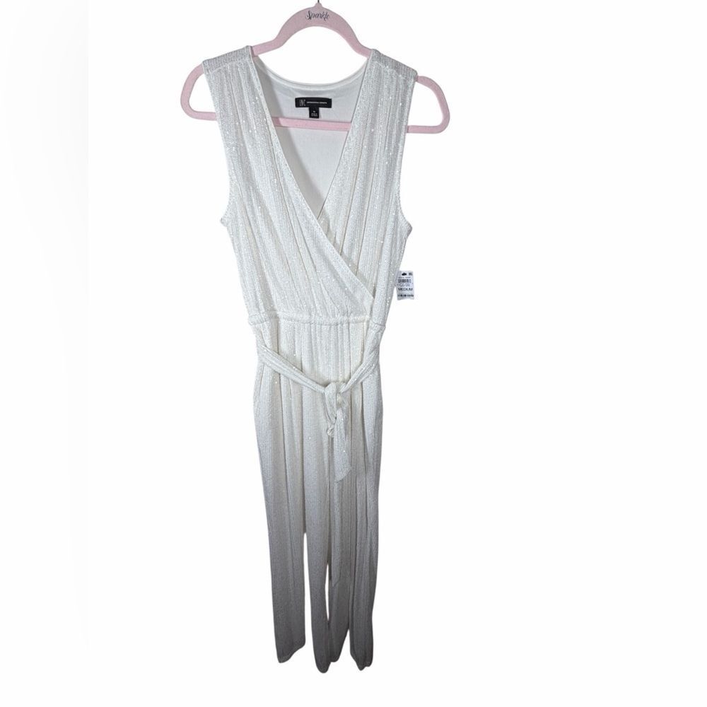 NWT INC International Concepts Women's Sequined Sleeveless Jumpsuit Medium